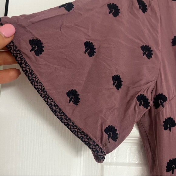 Piper & Scoot Mauve V-Neck Pocketed Maxi Dress Size Medium - Picture 5 of 7